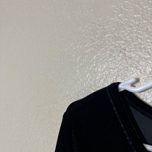 Soft Surroundings Dress Womens Petite Small PS Velvet Maxi Black Long Sleeve - Picture 2 of 4